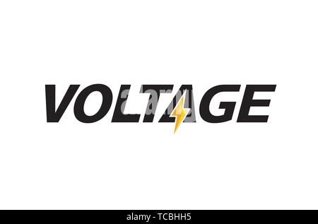 Creative Letter Voltage Text  Symbol Logo Vector Design Illustration Stock Vector
