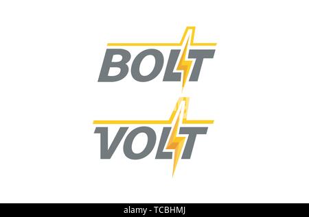 Creative Letter Electricity Text Symbol Logo Vector Design Illustration Stock Vector