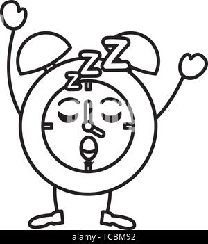 cute alarm clock kawaii character Stock Vector