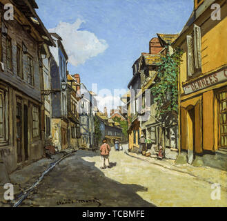 Claude Monet, Rue de la Bavole, Honfleur, painting, circa 1864 Stock Photo