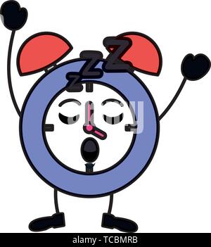 cute alarm clock kawaii character Stock Vector