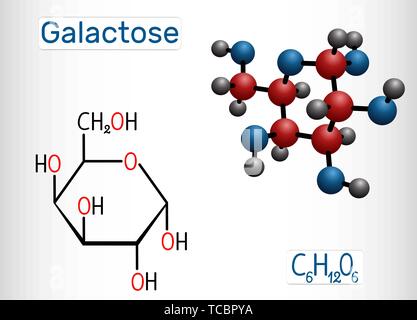 Skeletal formula of Galactose. chemical molecule Stock Vector Image ...