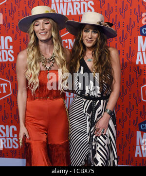 NASHVILLE, TENNESSEE - JUNE 05: Ruby Stewart and Alyssa Bonagura of The Sisterhood Band attend the 2019 CMT Music Awards at Bridgestone Arena on June 05, 2019 in Nashville, Tennessee. Photo: Nathan Cox for imageSPACE/MediaPunch Stock Photo