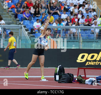 ROME, ITALY - JUN 06: Huihui Lyu of China competes in the Javelin Throw during the IAAF Diamond League 2019 Golden Gala Pietro Mennea in Rome (Credit: Mickael Chavet/Zuma/Alamy Live News) Stock Photo