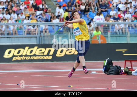 ROME, ITALY - JUN 06: Martina Ratej of Slovenia competes in the Javelin Throw during the IAAF Diamond League 2019 Golden Gala Pietro Mennea in Rome (Credit: Mickael Chavet/Zuma/Alamy Live News) Stock Photo