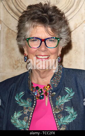London, UK. 06th June, 2019. Prue Leith attends the English National Ballet's Cinderella - Opening Night - at the Royal Albert Hall, Kensington, London Credit: SOPA Images Limited/Alamy Live News Stock Photo