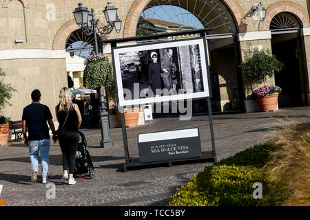 Rome, '40 shots of my Dolce Vita', the Rino Barillari exhibition at Castel Romano Outlet Stock Photo