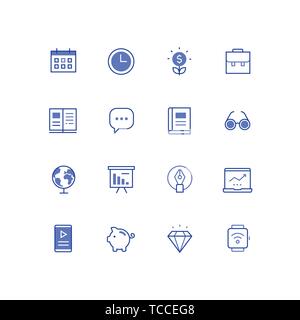 Business and management - line design style icons set Stock Vector