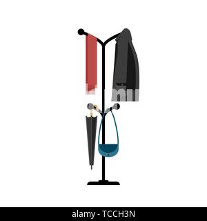 Clothes hanger with jacket Stock Vector