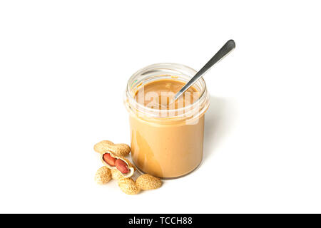 spoon of peanut butter Stock Photo by Prostock-studio