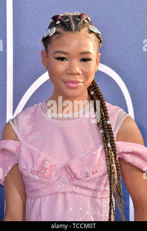 Storm Reid attending the HBO TV-Series 'Euphoria' at Cinerama Dome on June 4, 2019 in Los Angeles, California Stock Photo