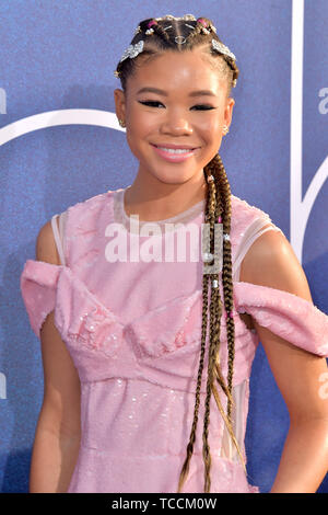 Storm Reid attending the HBO TV-Series 'Euphoria' at Cinerama Dome on June 4, 2019 in Los Angeles, California Stock Photo