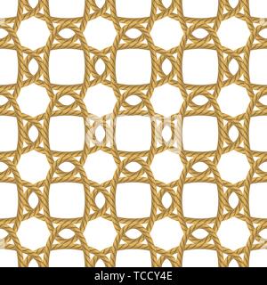 Rope Seamless Pattern. Rope Texture. Stock Vector
