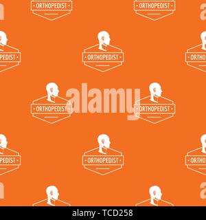 Neck orthopedic pattern vector orange Stock Vector