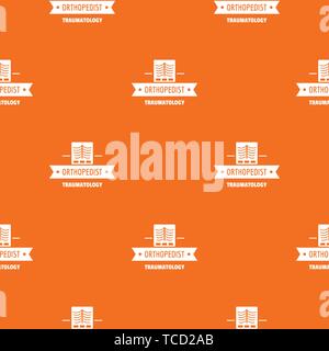 Orthopedic traumatology pattern vector orange Stock Vector