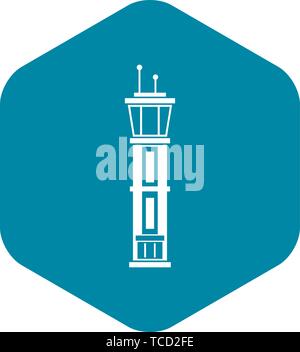Airport control tower icon, simple style Stock Vector