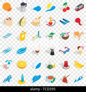 Camel icons set, isometric style Stock Vector