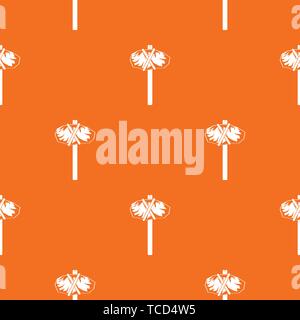 Stone hammer pattern vector orange Stock Vector