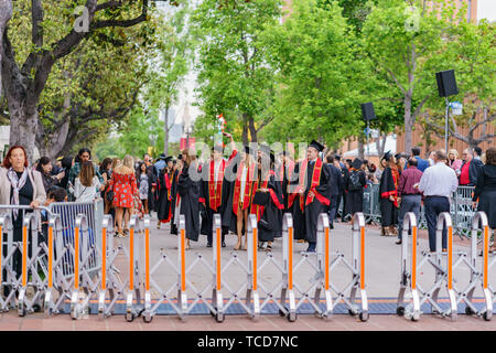 Los Angeles, MAY 10: Graduation Ceremony of University of Southern California on MAY 10, 2019 at Los Angeles, California Stock Photo