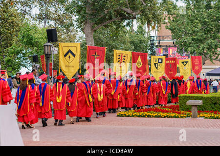 Los Angeles, MAY 10: Graduation Ceremony of University of Southern California on MAY 10, 2019 at Los Angeles, California Stock Photo