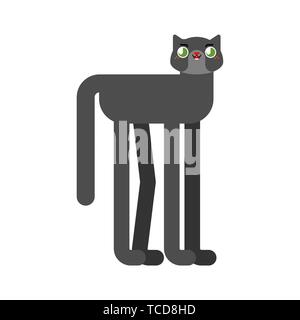 Cute kawaii cat isolated. funny pet cartoon style. kids character. Childrens style. Stock Vector