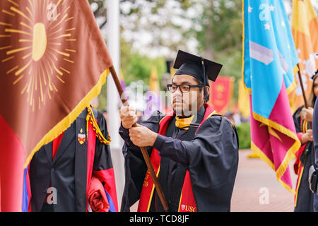 Los Angeles, MAY 10: Graduation Ceremony of University of Southern California on MAY 10, 2019 at Los Angeles, California Stock Photo