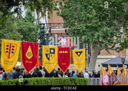 Los Angeles, MAY 10: Graduation Ceremony of University of Southern California on MAY 10, 2019 at Los Angeles, California Stock Photo