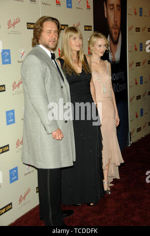 LOS ANGELES, CA. January 10, 2007: RUSSELL CROWE, TERRI IRWIN & NAOMI WATTS at the Penfolds Icon Gala - part of the G'Day LA week - at the Century Plaza Hotel. © 2007 Paul Smith / Featureflash Stock Photo