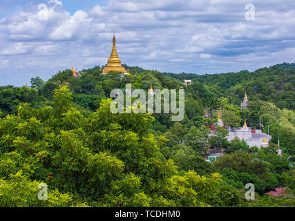 Sagaing hill Pagoda in Myanmar Stock Photo