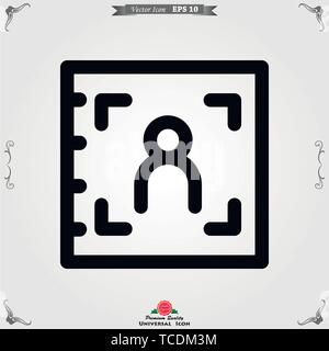 Photo album vector icon on white background illustration Stock Vector