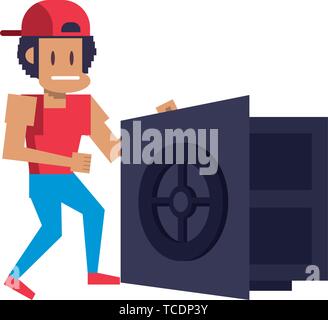 Retro videogame pixelated cartoons isolated Stock Vector