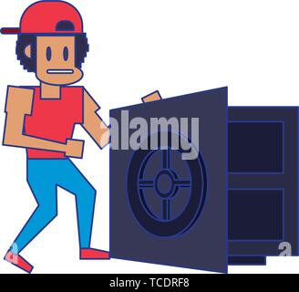 Retro videogame pixelated cartoons isolated blue lines Stock Vector