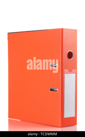 Office orange folder isolated on white Stock Photo