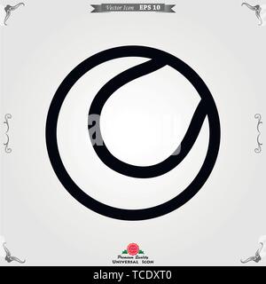 Sport ball icon. Flat vector illustration isolated on background, sign for design Stock Vector