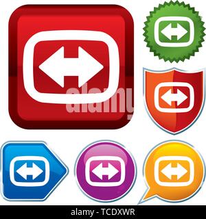 Vector illustration. Set shiny icon series on buttons. Expand. Stock Vector
