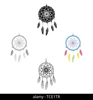 Protection dream catcher icon. Cartoon of protection dream catcher