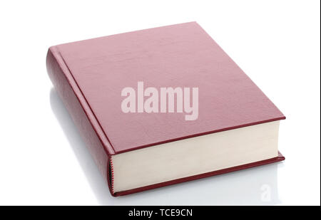 Big red book isolated on white Stock Photo