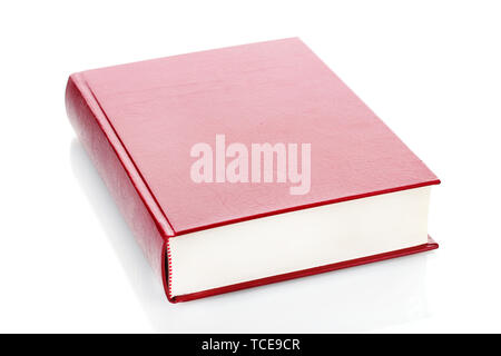 Big red book isolated on white Stock Photo