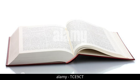 Big open book isolated on white Stock Photo