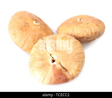 delicious dried figs isolated on white Stock Photo
