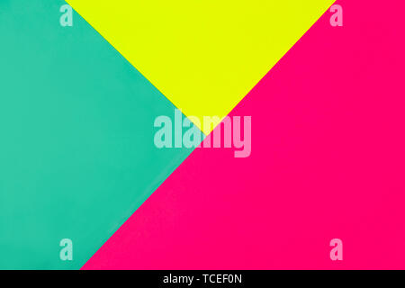 Abstract geometric background in bright neon colors. Glowing Magenta diagonal. Stock Photo