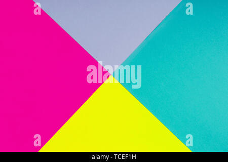 Abstract geometric background in bright neon colors. Stock Photo