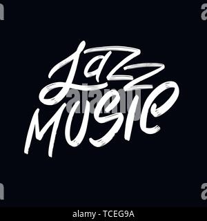 Jazz music lettering. International Jazz Day. Vector. Stock Vector