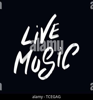 Live music lettering. International Jazz Day. Vector. Stock Vector