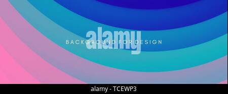Abstract waved background with layers. Trendy covers design. Vector illustration in modern art style. Stock Vector
