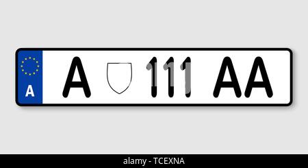 Number plate austria Stock Vector Images - Alamy