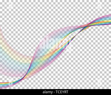 Colourful lines background with transparency grid on back. Vector Illustration. Stock Vector