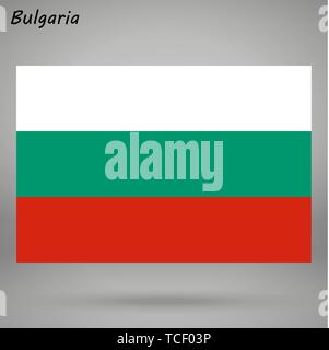 simple flag of Bulgaria isolated on white background Stock Vector