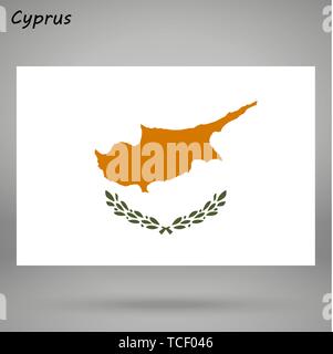 simple flag of Cyprus isolated on white background Stock Vector
