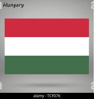 simple flag of hungary isolated on white background Stock Vector